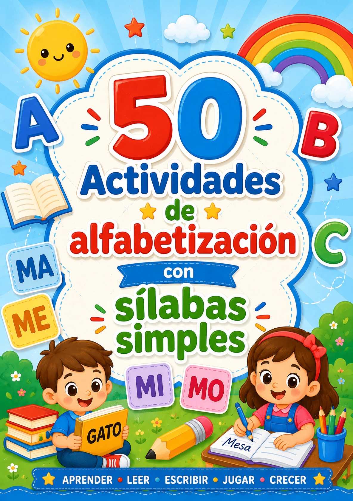 Portada de las actividades de alfabetización con sílabas
