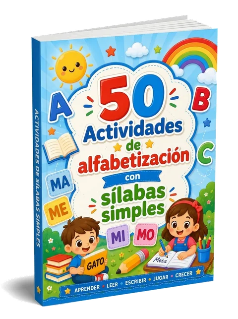 Kit de Inicio: Cuaderno de 50 fichas de sílabas simples en 3D
